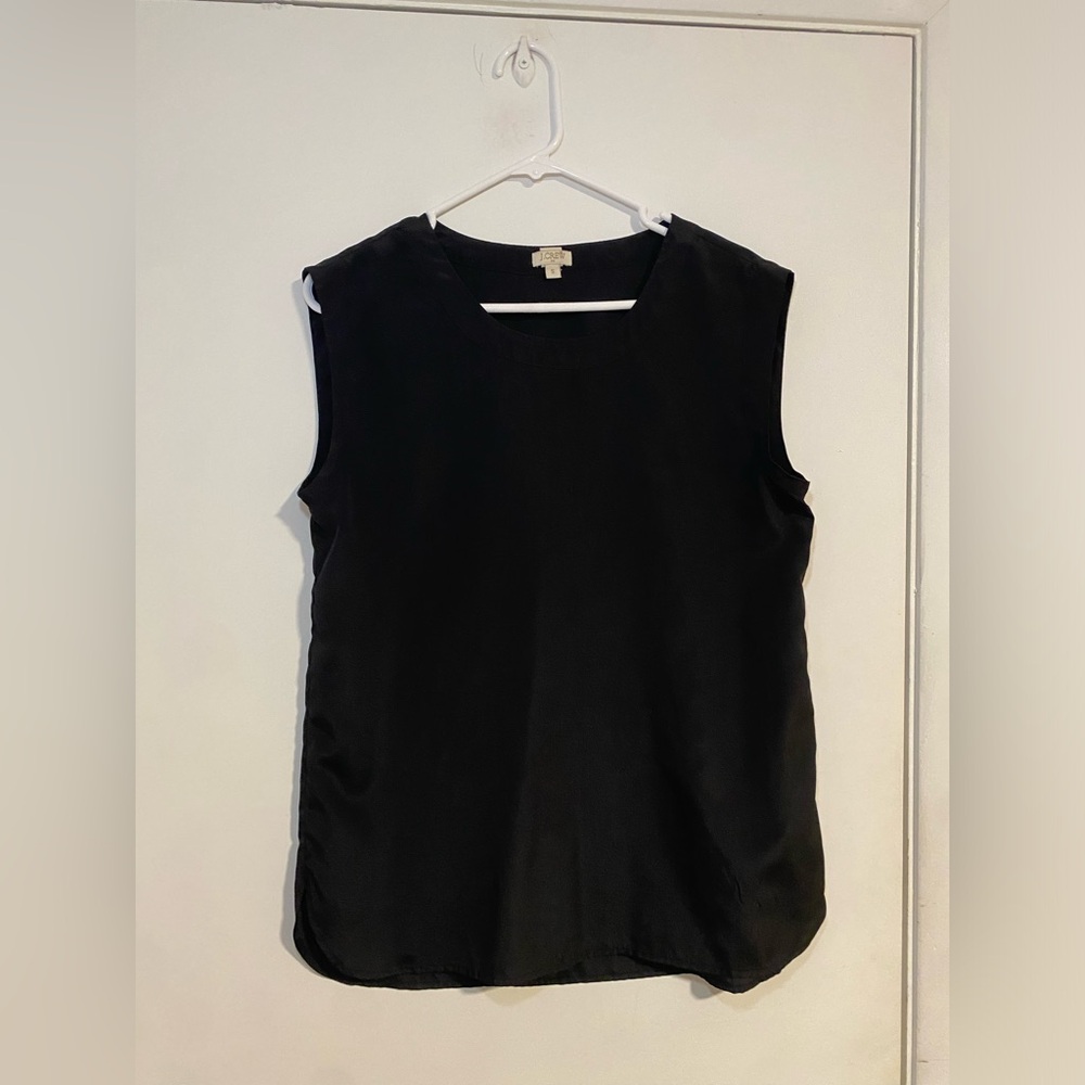 J. Crew Black Sleeveless Blouse